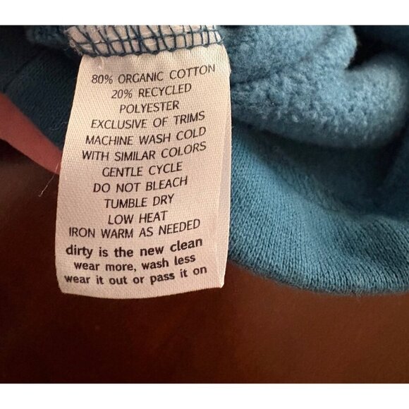 Horny Toad Fleece Lined Hoodie Sweater Dress Turquoise XS Cozy Warm Pullover - Picture 9 of 11